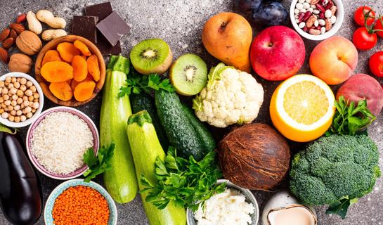A selection of low glycemic foods